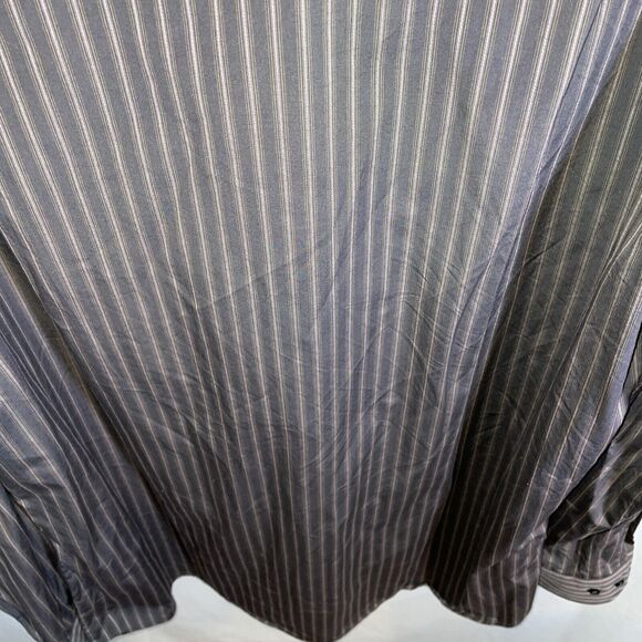 Hugo Boss Dress Shirt Men’s Size Large Gray Striped Long Sleeve Button Up - Picture 12 of 12